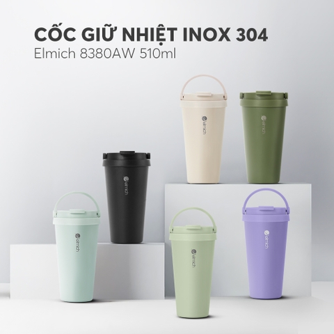 Cốc giữ nhiệt inox 304 Elmich EL8380 dung tích 510ml