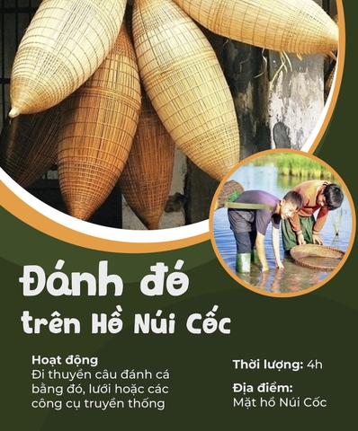 ĐÁNH ĐÓ TRÊN HỒ NÚI CỐC, THÁI NGUYÊN (Daily Tour)