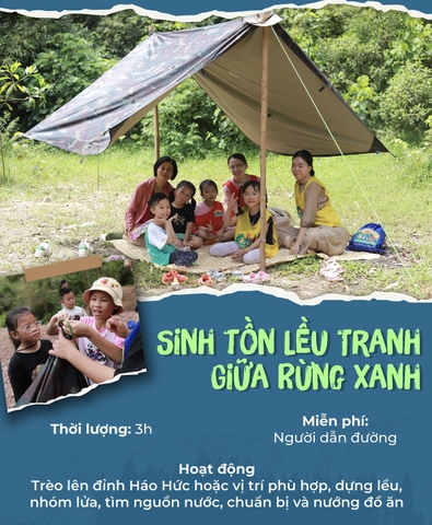 SINH TỒN LỀU TRANH GIỮA RỪNG XANH, NÚI CỐC THÁI NGUYÊN (Daily Tour)
