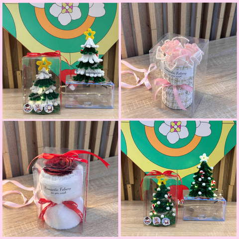 Bó hoa mini quà tặng người thương bạn bè nhâm dịp sinh nhật n gày lễ. set hoa kèm hộp siêu cute