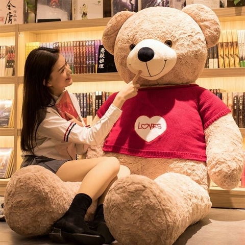 Gấu bông Teddy chính hãng. đủ size từ 1m  thú nhồi bông teddy to khổng lồ,gấu bong yolo cao