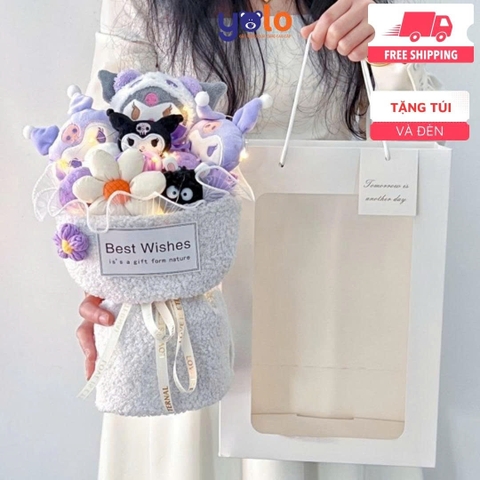 Bó hoa gấu bông siêu dễ thương.sét hoa quà tặng
