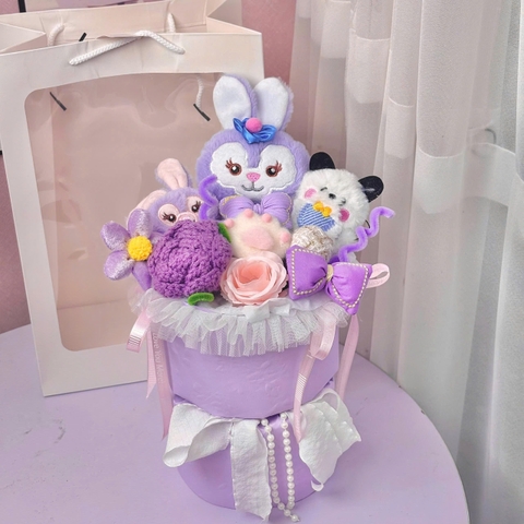 Bó hoa gấu bông siêu dễ thương.sét hoa quà tặng sinh nhật , 14/2 , 8/3