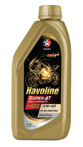Nhớt động cơ xe máy Havoline® Super 4T Fully Synthetic SAE 5W-40