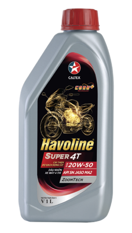 Nhớt xe máy bốn thì hiệu năng cao Havoline® Super 4T SAE 20W-50