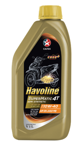 Nhớt xe tay ga bốn thì hiệu năng cao Havoline® SuperMatic 4T Semi-Synthetic SAE 10W-40