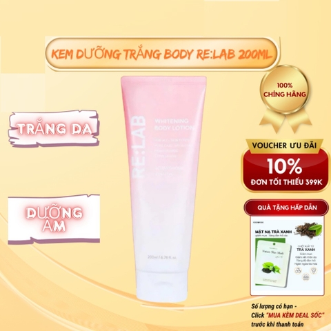 Kem Dưỡng Trắng Da Body RELAB Whitening Nâng Tone Body Lotion 200 ml