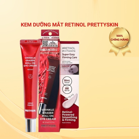 Kem dưỡng mắt Pretty Skin Wrinkle Eraser Roll On Eye Cream Retinol 30ml