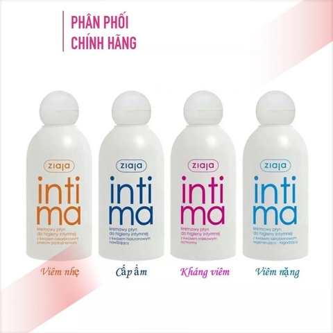 Dung dịch vệ sinh phụ nữ Intima Ziaja chính hãng Ba Lan khử mùi giảm viêm nhiễm cân bằng độ pH tự nhiên,dưỡng ẩm dịu nhẹ