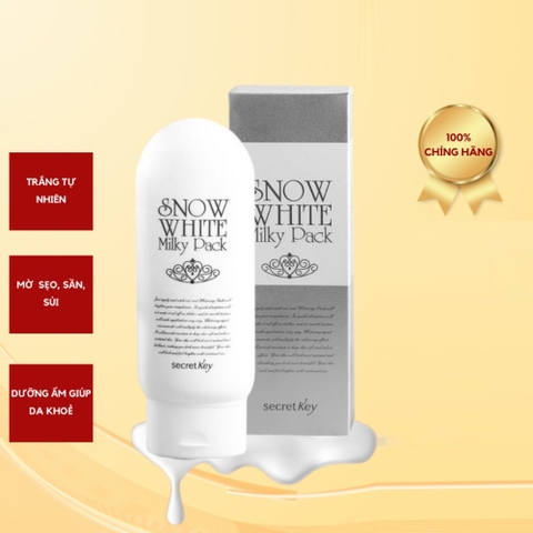 Kem Ủ Trắng SECRET KEY SNOW WHITE Milky Pack dưỡng da trắng mịn 200g chính hãng
