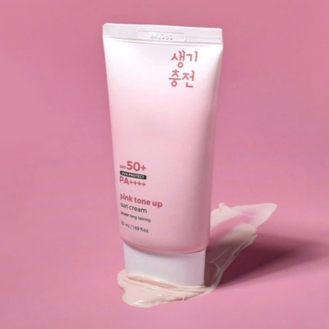 Kem Chống Nắng Pink Tone Up Sun Cream Pretty Skin 50+ PA++++