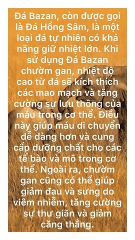 Đá Bazan chườm nóng - lạnh