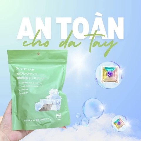 [Siêu Hot] Viên giặt quần áo Scentlab Nhật Bản 5 in1 30 viên - Giặt sạch nhanh, thơm lâu, tan hoàn toàn