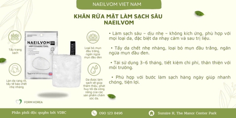 Khăn rửa mặt sạch sâu Naeilvom