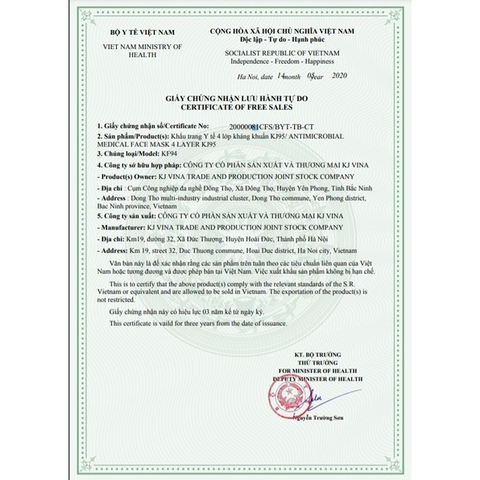 Khẩu Trang 4 Lớp KJ Mask Tiêu Chuẩn TYPE IIR Kháng Khuẩn (Combo 50 cái)