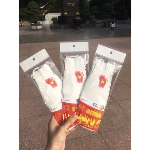 KHẨU TRANG KHÁNG KHUẨN HÀN QUỐC KJ95 BẢN GIỚI HẠN IN CỜ VIỆT NAM TIÊU CHUẨN KF94 (15 TÚI)