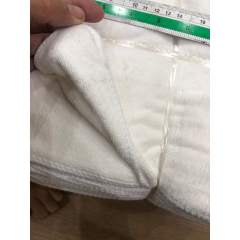 [Sỉ 100c] Khăn lau mặt màu trắng 25x25 có móc treo, khăn đa năng spa làm móng siêu mềm mịn thấm hút tốt