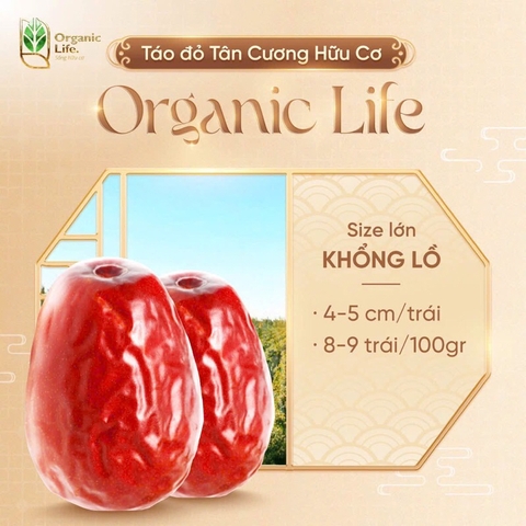 [Túi 500g] Táo Đỏ Hotan Hữu Cơ Organic Life 500gr - Chứng Nhận Hữu Cơ Mỹ và LM Châu Âu