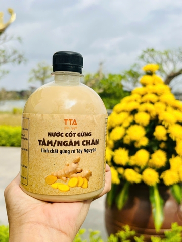 Nước cốt gừng xuyên khung tắm bé, ngâm chân người lớn, người cao tuổi và mẹ bầu làm từ gừng ré Tây Nguyên - Gấm Nguyễn TTA