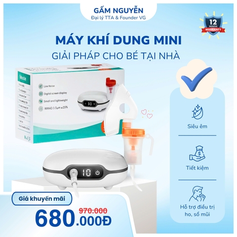 Máy Khí Dung – Xông Mũi Họng, Bảo Hành 12 Tháng