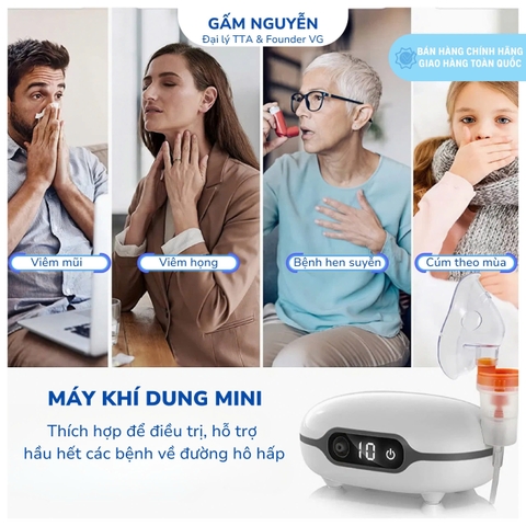 Máy Khí Dung – Xông Mũi Họng, Bảo Hành 12 Tháng
