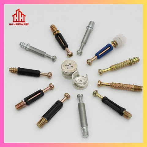 Bộ ốc cam liên kết chốt gỗ 3 thành phần 2 thành phần cao cấp dày dặn