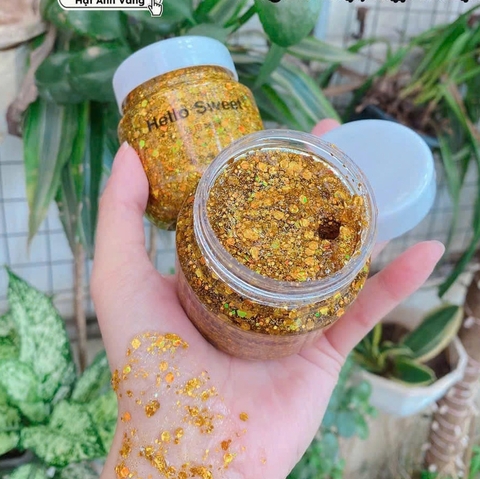 Gel tóc có nhũ HELLO sweet gel - #vàng