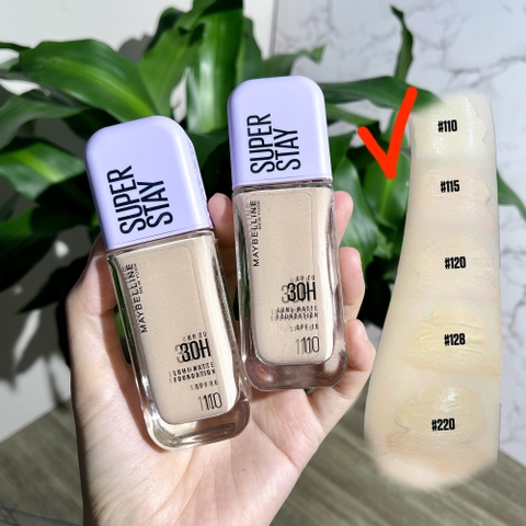 Kem nền MAYBELLINE super stay lumi-matte (nắp tím - việt) - 110