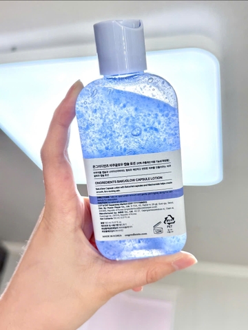 Kem dưỡng ONGREDIENTS bakuglow capsule lotion 150ml (chai xanh dương)