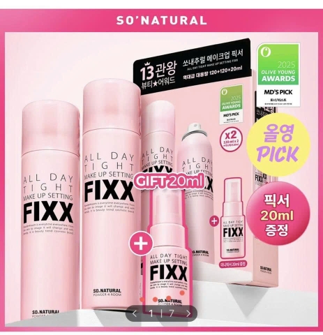 Xịt khoá nền FIXX all day tight (2 chai 120ml + 1 chai 20ml) new