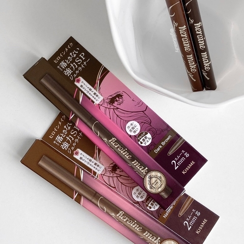 Chì sáp kẻ mắt KISS ME long stay smooth gel - #04 ash brown