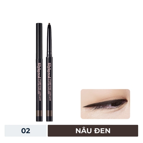 Chì kẻ mắt LILYBYRED slim gel eyeliner (chì sáp) #02 matt brown
