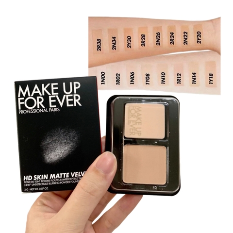 Phấn phủ MAKE UP for ever hd skin matte 2gr (nén - hộp đen) - #1R02