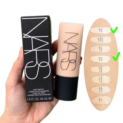 Kem nền NARS soft matte complete 45ml - #light 1 oslo