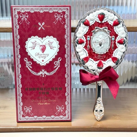 Gương cầm tay FLOWER KNOWS cupid đỏ