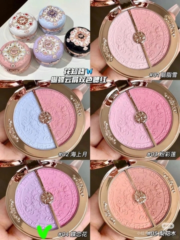 Má hồng FLOWER KNOWS butterfly cloud duo - #04 fluttering romance