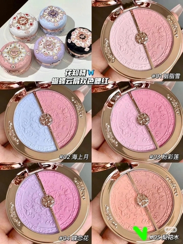 Má hồng FLOWER KNOWS butterfly cloud duo - #05 pearwood