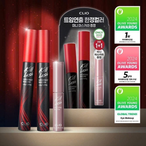 Set mascara CLIO kill lash 2+1mini - #01 long curling