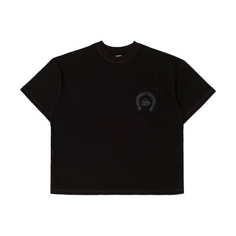 OWN LUCK BOXY T-SHIRT // BLACK