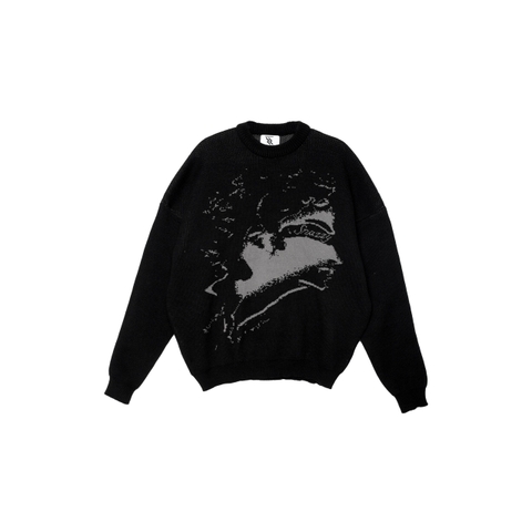 WOMAN EYES KNIT SWEATSHIRT