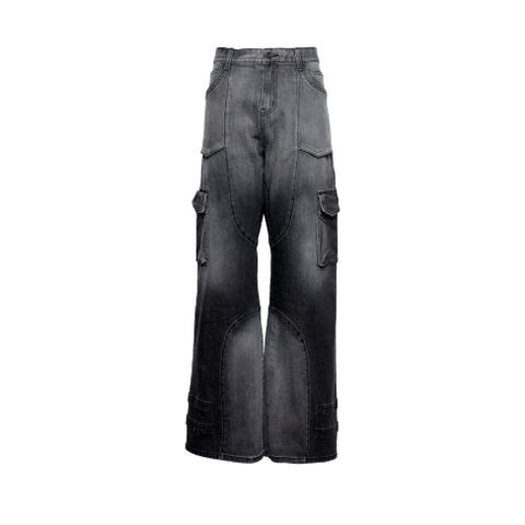 REFLECTIVE CARGO BAGGY JEANS