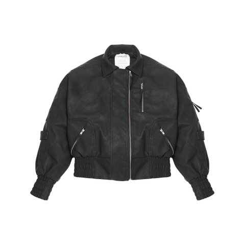VOYAGE LEATHER BOMBER JACKET