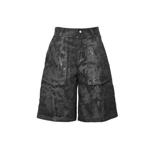CHARCOAL DENIM SHORT