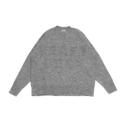 GRAVEL GREY KNIT SWEATER