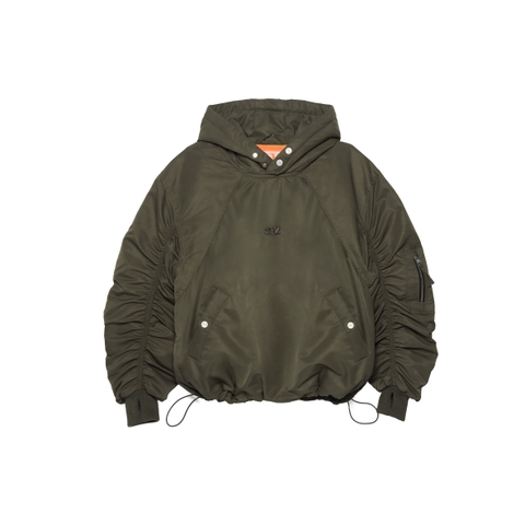 BOMBER HOODIE - OLIVE