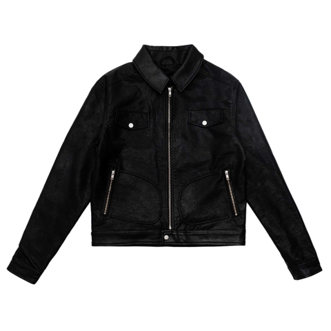 OIL BLACK TRUCKER JACKET