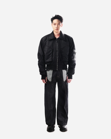 FORGE COLLAR BOMBER - BLACK