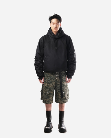 BOMBER HOODIE - BLACK