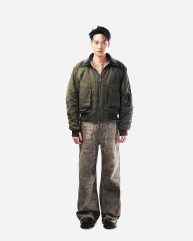 FORGE COLLAR BOMBER - OLIVE