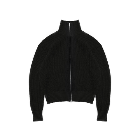 JET BLACK ZIP KNIT